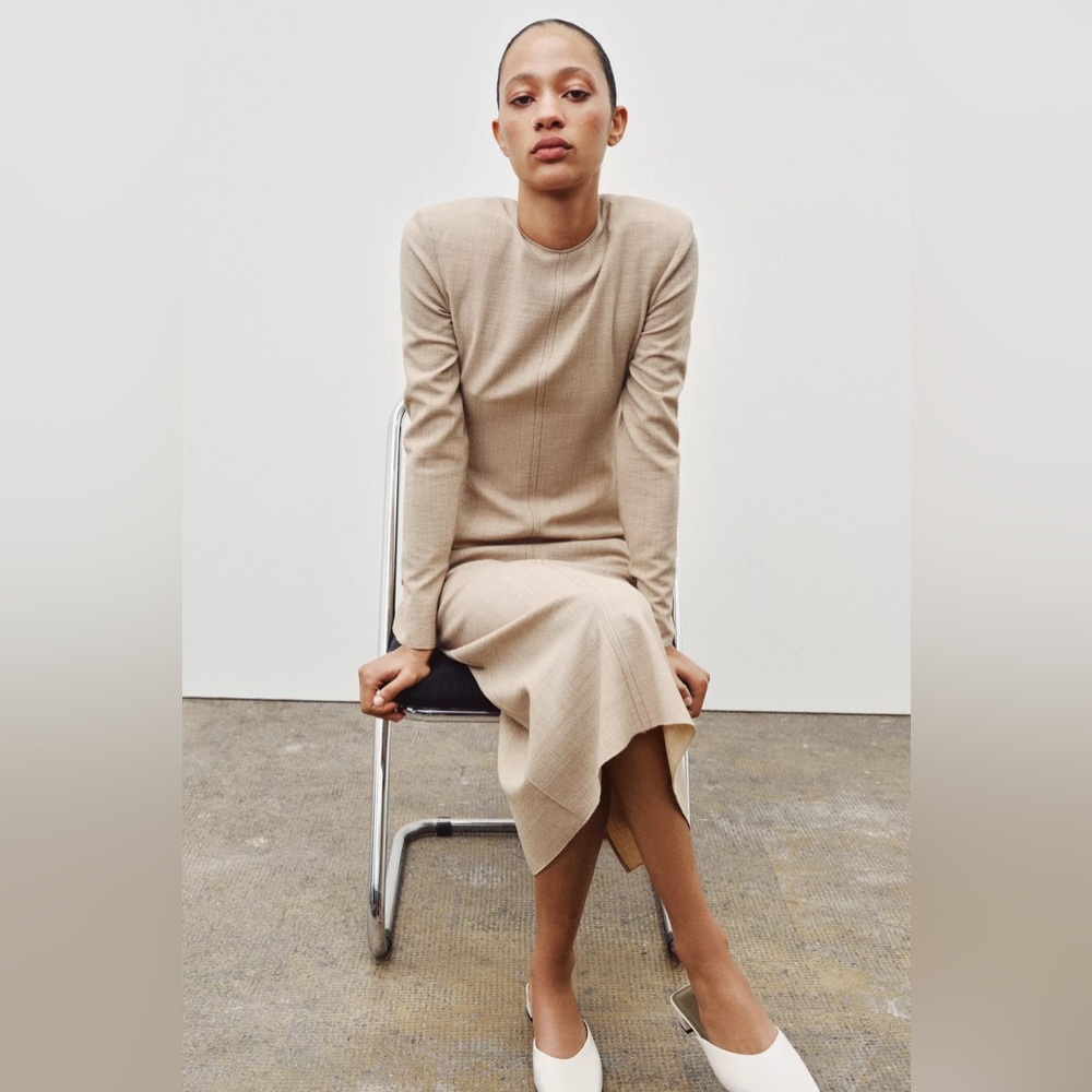 NWT Zara Woman ZW Collection Wool Tube Dress Size L Large - Picture 2 of 12